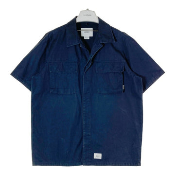 WTAPS ダブルタップス 211WVDT-SHM04 リップストップ ミリタリーシャツ ネイビー size3 瑞穂店