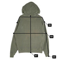 COACH コーチ HOODIE プルオーバースウェットパーカー フーディ ウォッシュ加工 オリーブ CF811 Size L-XL 相当 福生店