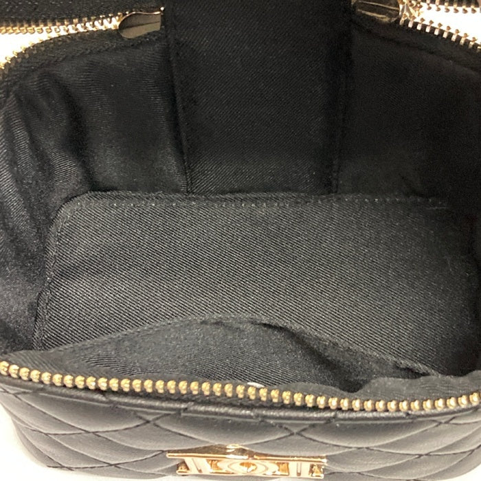 Darich ダーリッチ キルティングスクエア ミニバッグ バニティ ブラック 瑞穂店