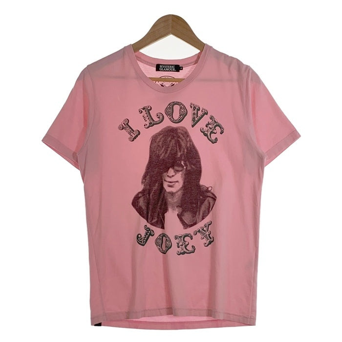 HYSTERIC GLAMOUR ヒステリックグラマー I LOVE JOEY プリントTシャツ ピンク 4CT-5372 Size M 福生店