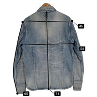 TMT ティーエムティー ダメージ加工 デニムシャツ コンチョボタン インディゴ TSH-F1805 Size L 福生店