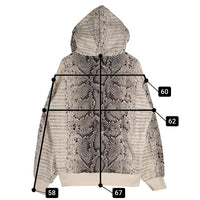 Carhartt WIP カーハート ワークインプログレス Hooded Snake AOP Sweatshirt スネークプリント プルオーバースウェットパーカー フーディー ホワイト ブラック Size M 福生店