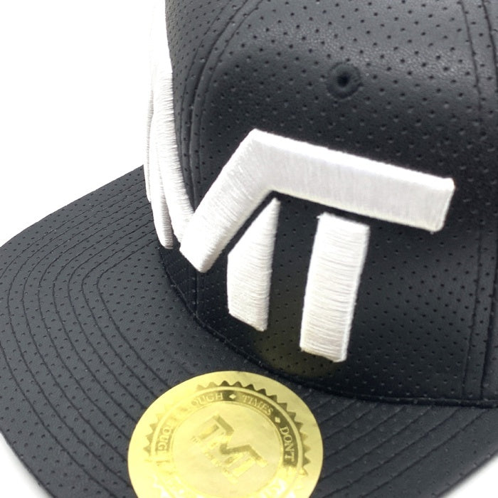 THE MONEY TEAM ザ・マネーチーム パンチングフェイクレザー スナップバックキャップ ブラック 福生店