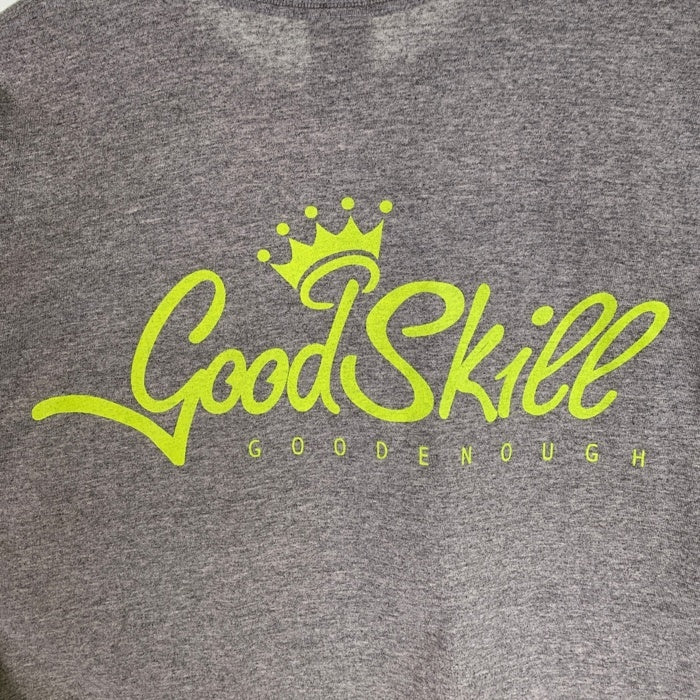 GOODENOUGH グッドイナフ GoodSkill 1周年記念 半袖 ポケT ポケット Tシャツ グレー イエロー Size L 福生店