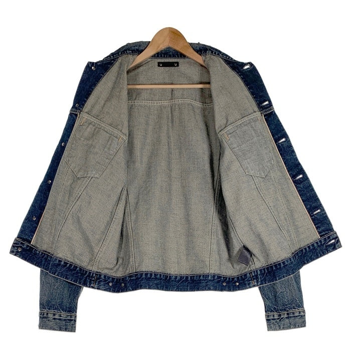 MINEDENIM マインデニム 22AW ダメージ加工 3rd型 デニムジャケット トラッカー ウォッシュ ライトブルー GKT-801UD-85-042-3 Size 4 福生店