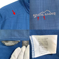 Eddie Bauer エディーバウアー ソフトシェルジャケット ブルー 内フリース 企業刺繡 EB532 Size L 福生店