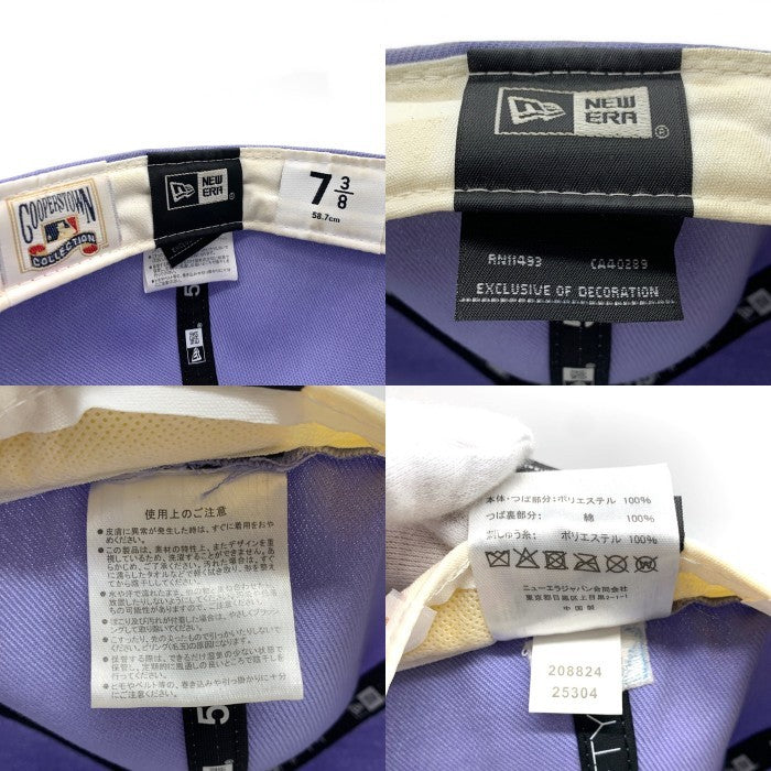 NEW ERA ニューエラ THE CAP 59FIFTY FRAGRANT LAVENDER ニューヨークヤンキース ベースボールキャップ サイドパッチ ラベンダー Size 7 3/8 (58.7cm) 福生店