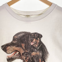 90-00's Dog Print Tee ドッグ プリントTシャツ ホワイト anvil2枚 Size XL 福生店