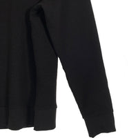 DIESEL ディーゼル S-PEWTER ラバーロゴパッチ ワッフル ロングスリーブカットソー ブラック Size M 福生店