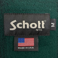 Schott ショット シャドーチェック ウールベスト グリーン スナップボタン 44760 Size M 福生店