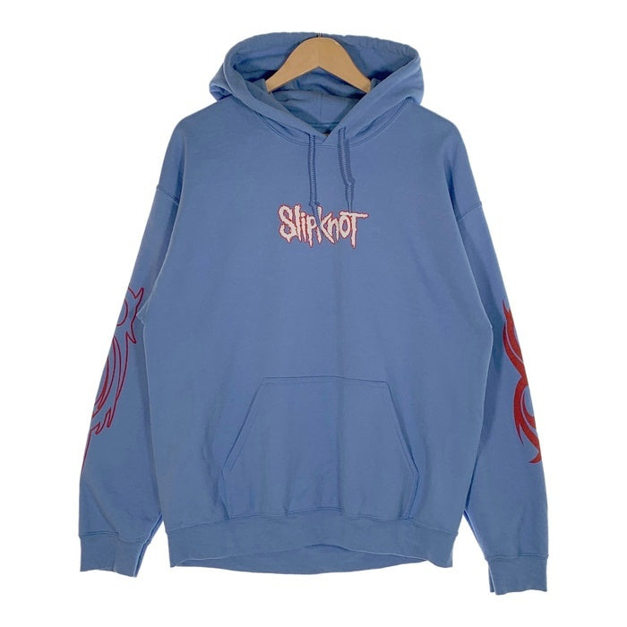 SlipKnoT スリップノット プリント プルオーバースウェットパーカー ブルー オフィシャル Size L 福生店