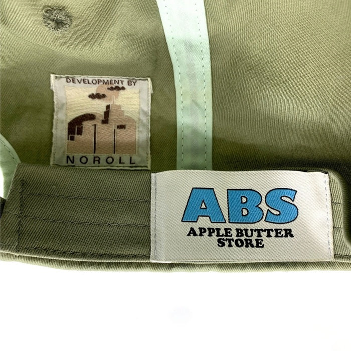 NOROLL ノーロール Apple Butter Store アップルバターストア 6パネルキャップ 刺繡 サークルロゴ カーキ 福生店
