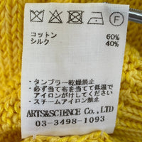ARTS&SCIENCE アーツアンドサイエンス 0251-U8024-K082 コットン シルク バックラインセーター イエロー Size2 瑞穂店