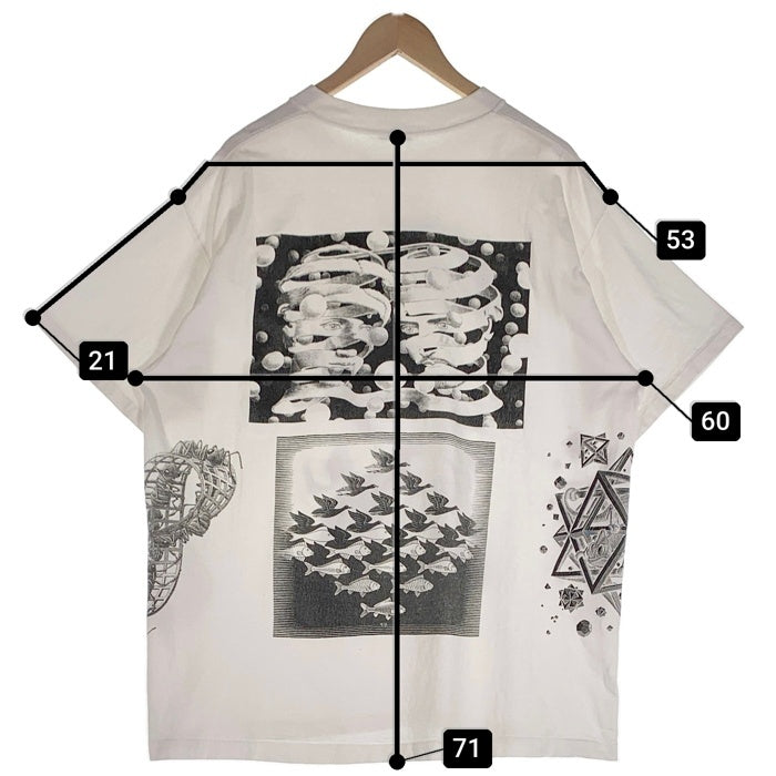 80's 90's SOF TEE M.C.ESCHER エッシャー プリント 半袖 Tシャツ ホワイト USA製 Size XL 福生店