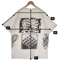 80's 90's SOF TEE M.C.ESCHER エッシャー プリント 半袖 Tシャツ ホワイト USA製 Size XL 福生店