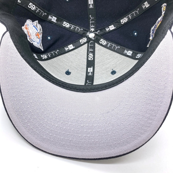 NEW ERA ニューエラ Worid Champion ニューヨークヤンキース グレーアンダーバイザー 59FIFTY ベースボールキャップ ネイビー Size60.6 瑞穂店