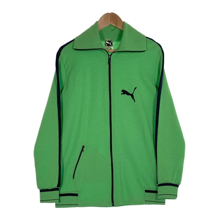 70’s PUMA プーマ トラックジャケット グリーン 目つき ポリアクリル 羊毛 Size 6 (M-L相当) 福生店