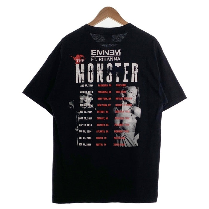 EMINEM エミネム RIHANNA リアーナ 2014 THE MONSTER TOUR プリントTシャツ ブラック ALSTYLE Size L 福生店