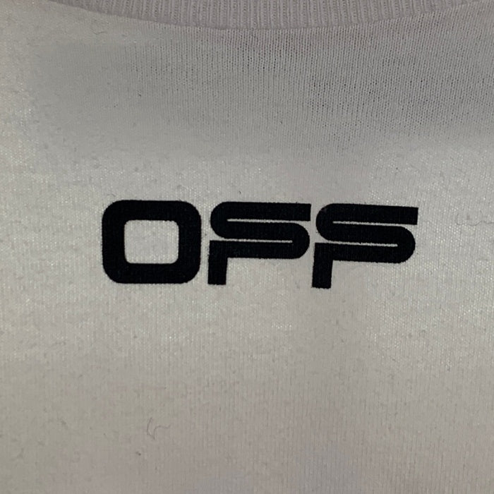 OFF-WHITE オフホワイト AORPORT TAPE S/S OVER TEE オーバーサイズ プリントTシャツ ホワイト OMAA038S20185003 Size S 福生店