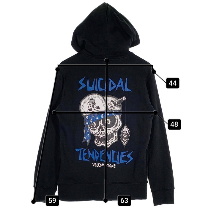 Suicidal Tendencies スーサイダル テンデンシーズ Volcom ボルコム Hoodie プルオーバー フーディー パーカー A41417JE Size M 福生店