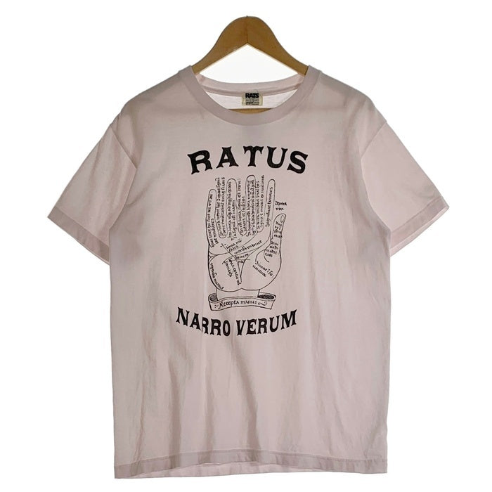 RATS ラッツ TENDERLOIN テンダーロイン RATSU NARROW VERUM 半袖 プリントTシャツ ホワイト Size M 福生店