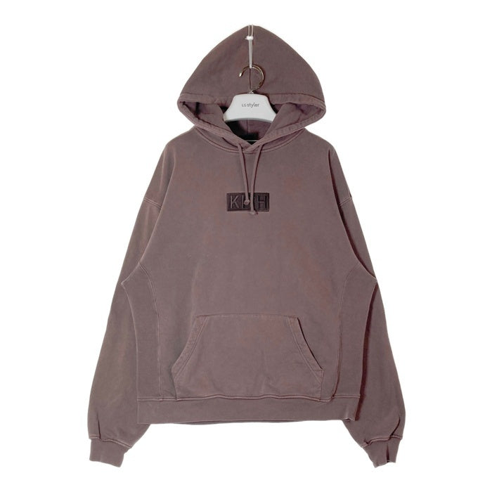 KITH キス Williams III Hoodie 刺繍ロゴ 顔料染め プルオーバーパーカー パープル sizeL 瑞穂店