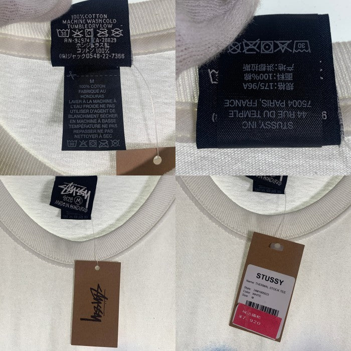 STUSSY ステューシー 24SS Thermal Stock Tee サーマル ストック 半袖 Tシャツ ホワイト Size M 福生店