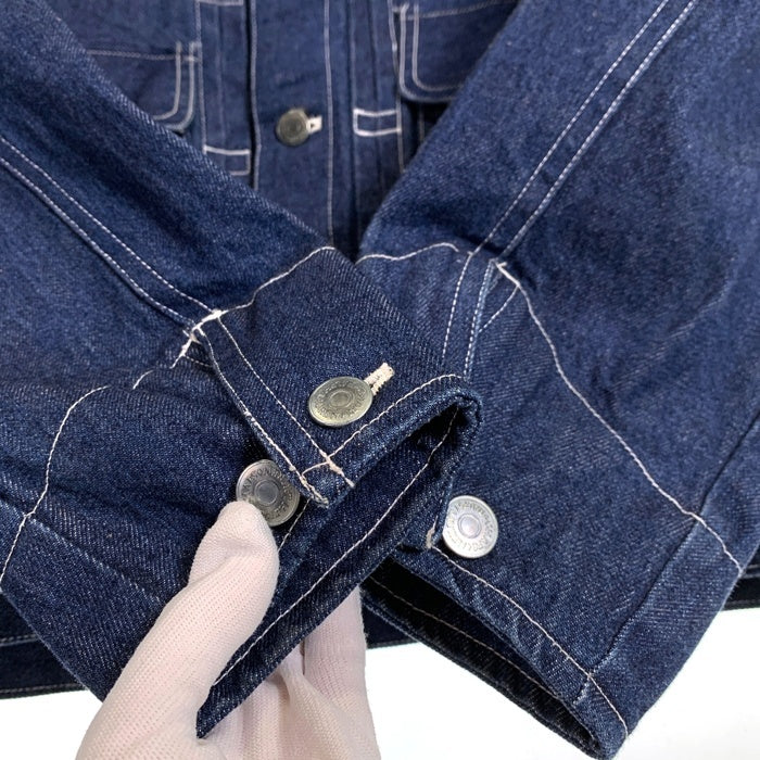 CHAPS RALPH LAUREN チャｯプス ラルフローレン デニムジャケット インディゴ 襟コーデュロイ バックルバック Size M 福生店
