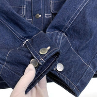 CHAPS RALPH LAUREN チャｯプス ラルフローレン デニムジャケット インディゴ 襟コーデュロイ バックルバック Size M 福生店