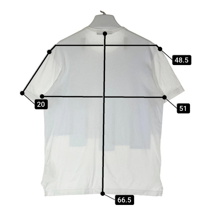 COMME des GARCONS HOMME コムデギャルソンオム HS-T004 AD2016 ストライプ シャツ生地 切り替え Tシャツ カットソー ブルー sizeS 瑞穂店