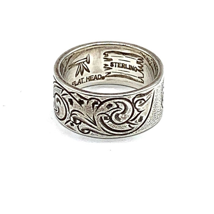THE FLAT HEAD フラットヘッド シルバースクロールリング L 唐草 シルバースミス FN-JR-012 Size 21号 福生店