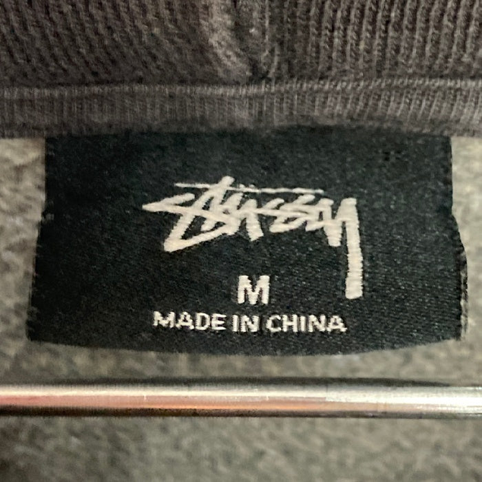 Stussy ステューシー Z4000SA18p BASIC HOODIE フロント ロゴ プリント プルオーバー パーカー グレー sizeM 瑞穂店