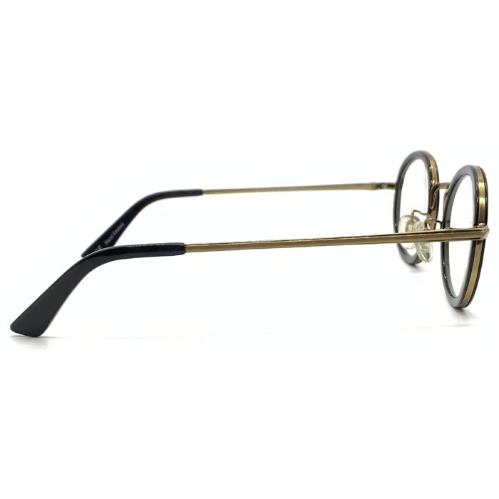 BLACK FLYS EYEWEAR ブラックフライズ アイウェア FLY BARON 丸メガネ クリアレンズ ブラック ゴールド 福生店