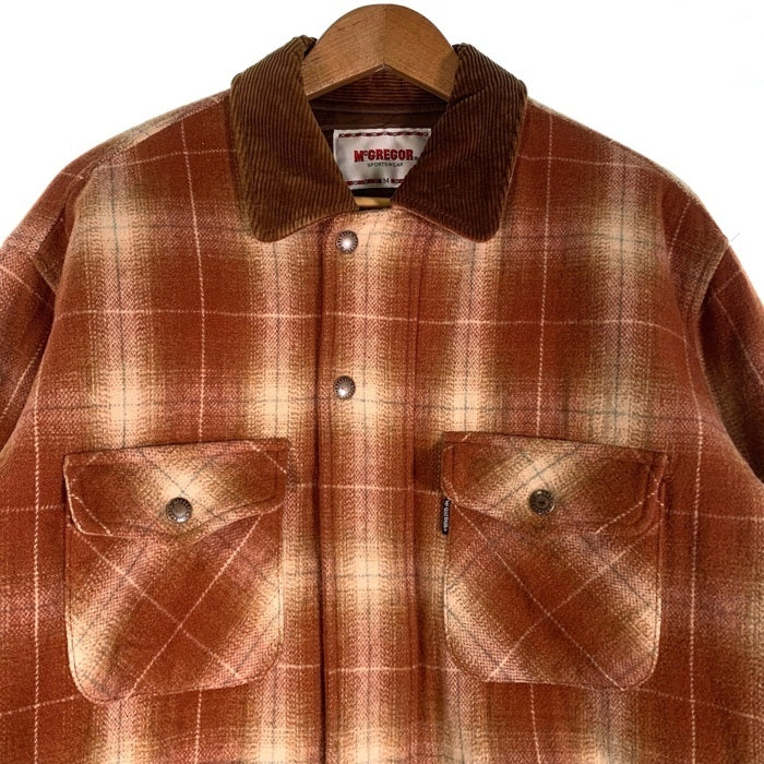McGREGOR マックレガー ウール キルティングジャケット チェック ブラウン MM13-4604 Size M 福生店