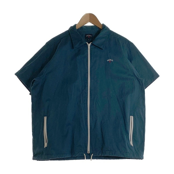 NOAH ノア  コットン ジップアップ 半袖 シャツ グリーン 20-051-122-0001-1-0 Size XL 福生店