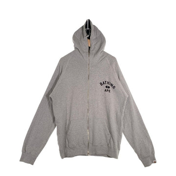 A BATHING APE アベイシングエイプ フルジップスウェットパーカー 裏サーマル グレー 日本製 Size L 福生店