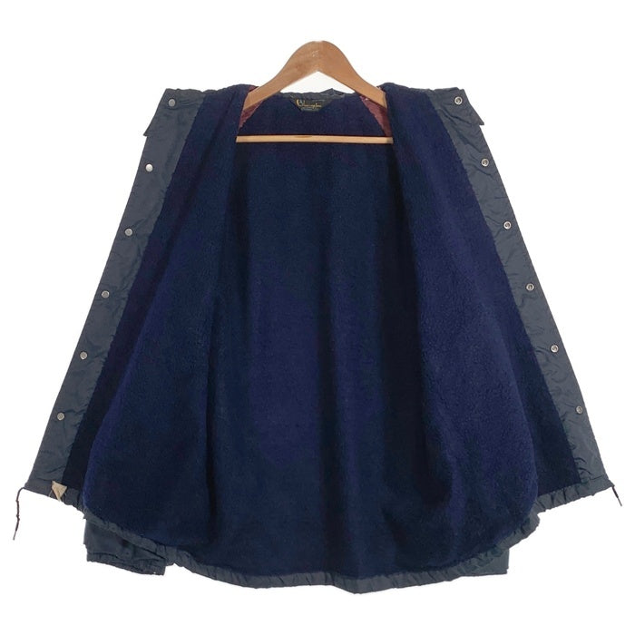 70's Champion チャンピオン ナイロン コーチジャケット フード INDIANA STATE プリント ボアライナー ネイビー Size L 相当 福生店