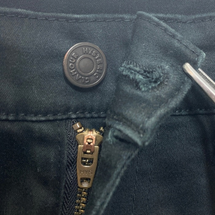 HYSTERIC GLAMOUR ヒステリックグラマー ブラックサテンフレアパンツ ブラック size28 瑞穂店