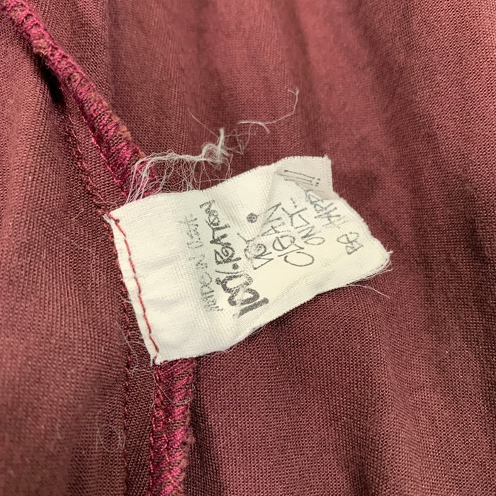 80's STUSSY ステューシー オープンカラーレーヨンシャツ 長袖 プレーン ボルドー USA製 黒タグ Size L 福生店