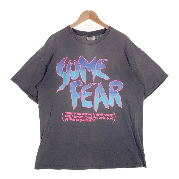 90`s SOME FEAR プリントTシャツ ブラック USA製 Size XL 福生店