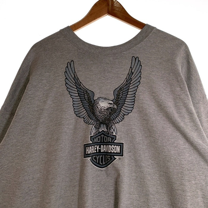 00's~ Harley-Davidson ハーレーダビッドソン イーグル JOE CARSON プリントTシャツ グレー Size 3XL 福生店