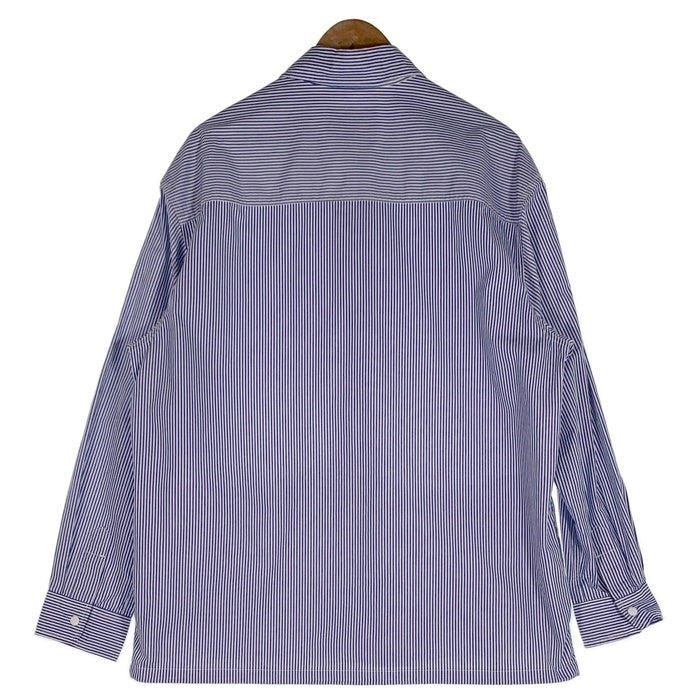 Carhartt WIP カーハートワークインプログレス L/S ASHER SHIRT ロングスリーブ アッシャーシャツ ストライプ ホワイト ブルー スナップボタン Size S 福生店