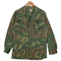 60’s U.S.ARMY 米軍 ジャングルファティーグ ミリタリージャケット リーフカモ リップストップ 68年会計 8415-945-7653 Size S-R 福生店