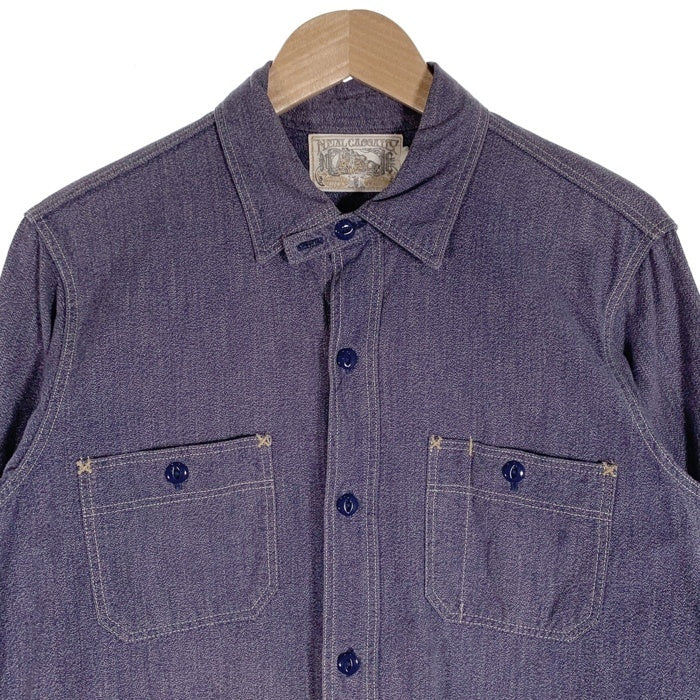 FREEWHEELERS フリーホイーラーズ Neal Cassady シャンブレー ワークシャツ ナス紺 Size 16 福生店