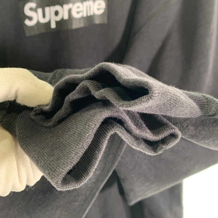 SUPREME シュプリーム 25SS Washed Box Logo Crewneck ウォッシュドボックスロゴクルーネックスウェットトレーナー ブラック Size XXL 福生店