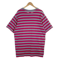 SUPREME シュプリーム 20AW Stripe Appliqué S/S Top ストライプアップリケ ショートスリーブトップ Tシャツ レッド グレー Size XL 福生店