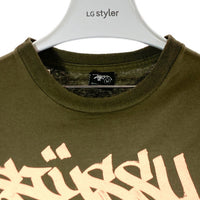 STUSSY ステューシー ワールドツアー Tシャツ カーキ sizeM 瑞穂店