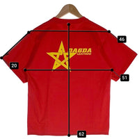 Dagda Leathers ダグダレザーズ プリントTシャツ 袖刺繡 レッド 旧マッコイ 滝沢氏 1 Size M 福生店