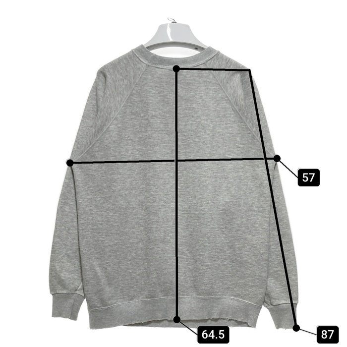 Hanes ヘインズ 90's USA製 ラグランスリーブ スウェットトレーナー グレー sizeL 瑞穂店