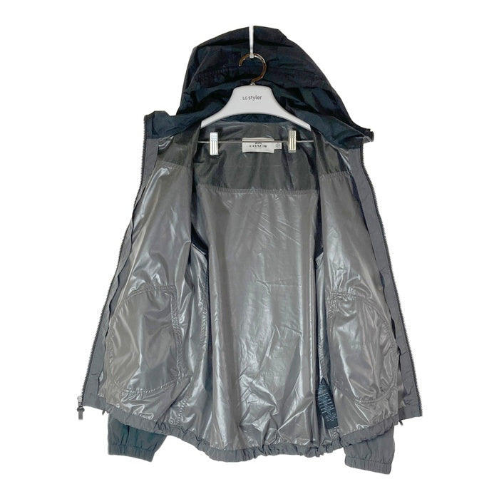 COACH コーチ F75707 Rain Reactive Windbreaker フード付きジャケット ウィンドブレーカー グレー sizeM 瑞穂店